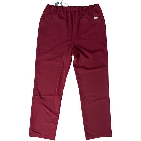 Figs Technical Collection Maroon Red Burgundy Pisco Basic Men's Scrub Pants Sz M - Picture 10 of 12